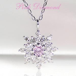 pt900 天然ピンクダイヤモンド 0.07ct Pink Dia ネックレス ペンダント ダイヤモ...