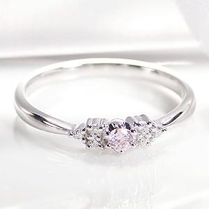 Jeweluce ピンクダイヤモンド 0.05ct Pink Dia リング プラチナ pt950  
