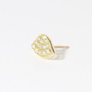 k18 扇形 デザインピアス 0.20ct 天...の詳細画像2