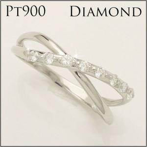 TSUTSUMI Pt900 ダイヤモンドハーフエタニティリング Pt900 0.85ct 天然 ダイヤモンド ハーフ エタニティ リング