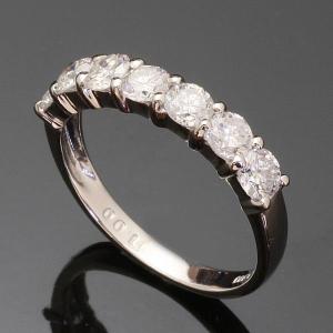 お好みの指にフリーサイズ！天然ダイヤモンドハーフエタニティリング　Pt850 お好みの指にフリーサイズ！天然ダイヤモンドハーフエタニティ