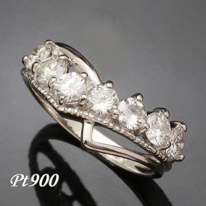 Mirry Tonpson専用 Pt900 ダイヤ リング　ハーフエタニティ Pt900 0.85ct 天然 ダイヤモンド ハーフ エタニティ リング