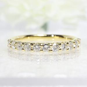 Pt900 0.85ct 天然 ダイヤモンド ハーフ エタニティ リング