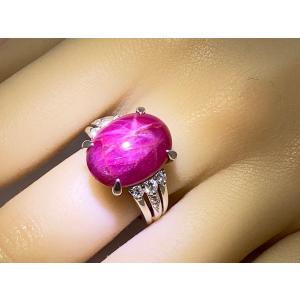 Star Ruby Pt900スタールビー ダ...の詳細画像5