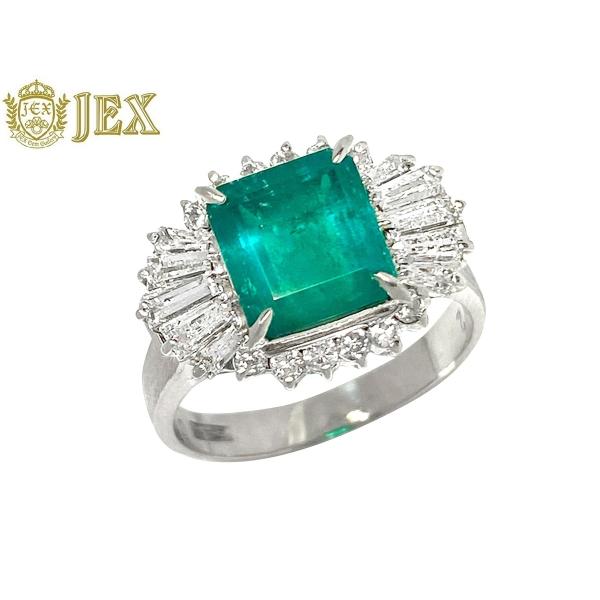 Emerald Pt900エメラルド ダイヤモンドリング NO.128845