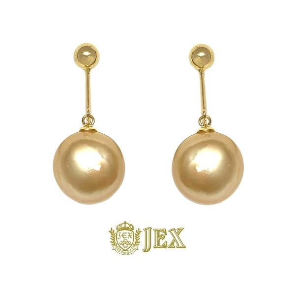 South Sea Pearl K18白蝶 ゴールド系 パールイヤリング NO.128943