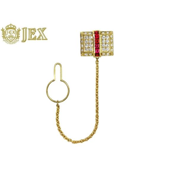 Ruby K18ルビー ダイヤモンドタイタック  NO.129074