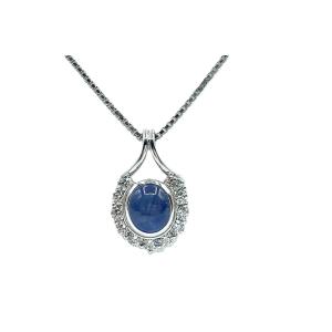 Star Sapphire Pt900 850...の詳細画像3