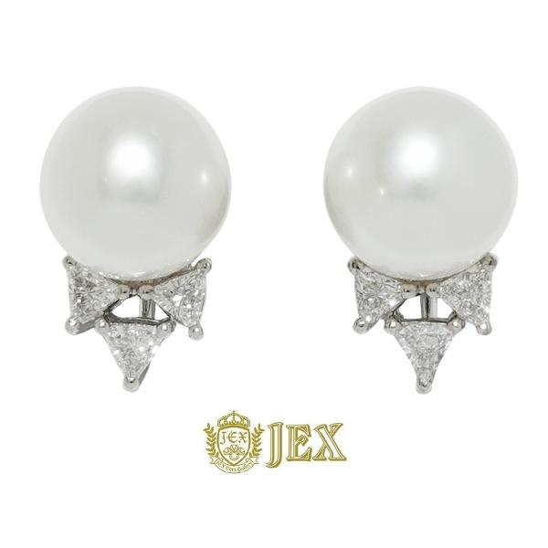 MIKIMOTO ミキモト K18WGパール ダイヤモンドピアス NO.305264