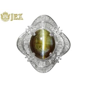 Pt900/Pt850 アンデシン ダイヤモンド ペンダントネックレス 5.09ct D0  