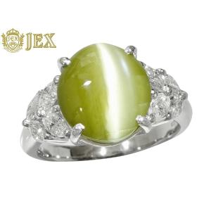 Jadeite K18翡翠 白 緑 ダイヤモンドリング NO.49473 : JEX宝石