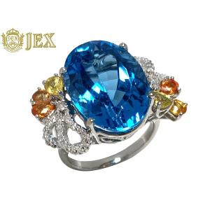 11.5ct スカイブルートパーズリング日本サイズ9