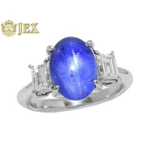 Star Sapphire Pt900スターサファイヤ ダイヤモンドリング NO.49454