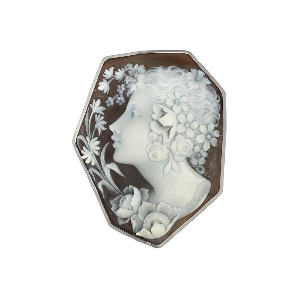 Raimond Califano ライモンド カリファーノ K18WGシェルカメオペントップ兼ブロー...