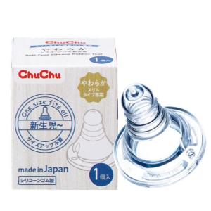 乳首 スリムタイプ やわらかシリコーンゴム製乳首 1コ入 伸びる 日本製  チュチュ ChuChu ジェクス｜jex