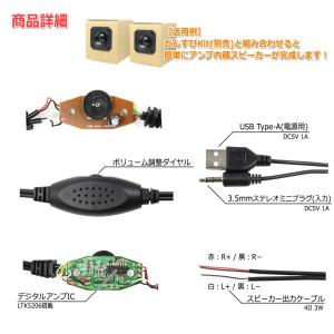 送料無料/ USB給電 デジタルアンプ内蔵オー...の詳細画像1