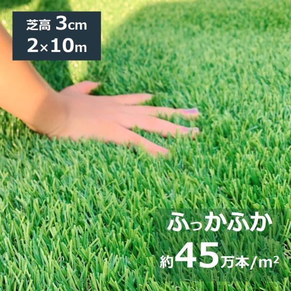 人工芝 2m×10m 芝高さ 30 mm 幅 2m × 長さ 10 m ロール状 押えピン35本プレ...