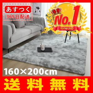 【楽天ランキング1位】 160x200cm シルバーグレー シャギーラグマット 北欧 ラグカーペット 滑り止め付 床暖房対応 送料無料 JGP-098