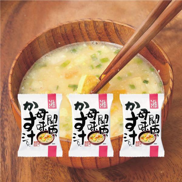 コスモス食品 味噌汁 関西の母の味かす汁 フリーズドライ インスタント 即席 3食セット