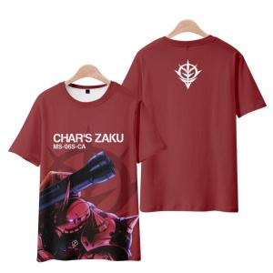 ガンダム 風 Tシャツ 半袖 シャア 専用 ザク 丸首 夏服 メンズ レディース 男女兼用 イメージ...