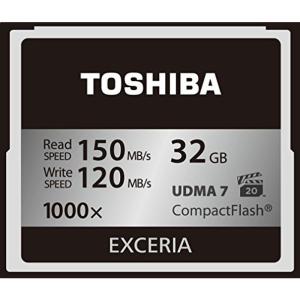 TOSHIBA コンパクトフラッシュカード 32GB EXCERIA 1000倍速 (最大読出速度150MB/s 最大書込速度120MB/s｜jiasp5