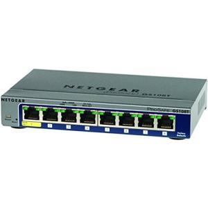 NETGEAR レイヤー2スマートスイッチ ギガビット8ポートVLAN QoS ACL LAG PoE受電 マグネット付属 GS108T-2｜jiasp5