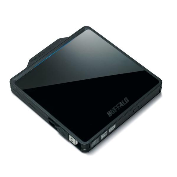BUFFALO Boostケーブル搭載 ポータブルDVDドライブ ブラック DVSM-PC58U2V...