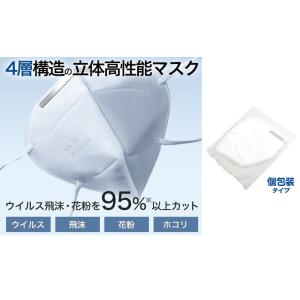 KN95マスク4 層構造KN95 立体マスク 花粉 PM2.5 ハウスダスト ウィルス 飛沫感染対策　1個