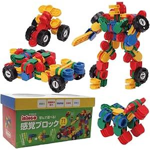 iRiNGO(アイリンゴ)390ピース 知育玩具 ロボット のりもの 3歳から 音
