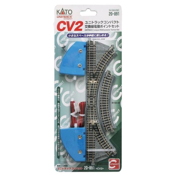 KATO Nゲージ CV2 ユニトラックコンパクト 交換線電動ポイントセット 20-891 鉄道模型...