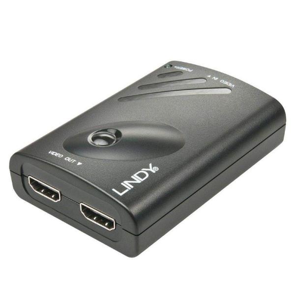 LINDY 4K対応 DisplayPort- HDMI(2ポート)分配器(型番:38409)