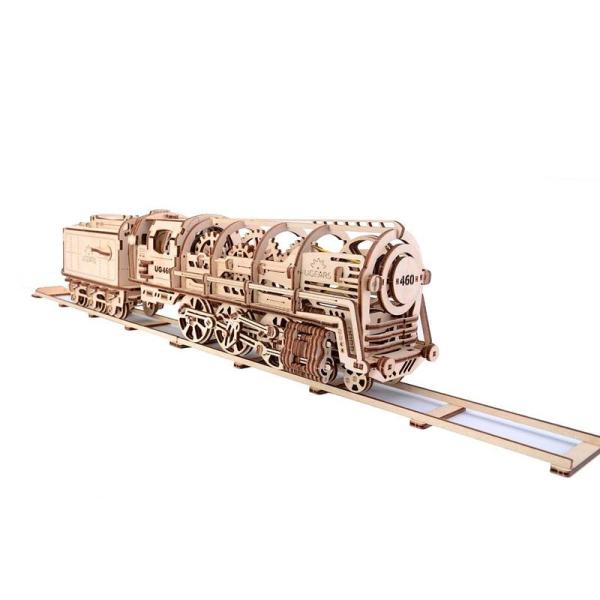 Ugears ユーギアス 460蒸気機関車 木製 ブロック おもちゃ 70012 木製 パズル 乗り...