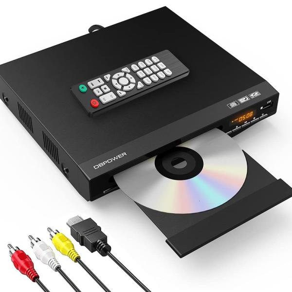 DBPOWER 1080P HDMI DVDプレーヤー 再生専用 ディスクプレーヤー RCA/HDM...