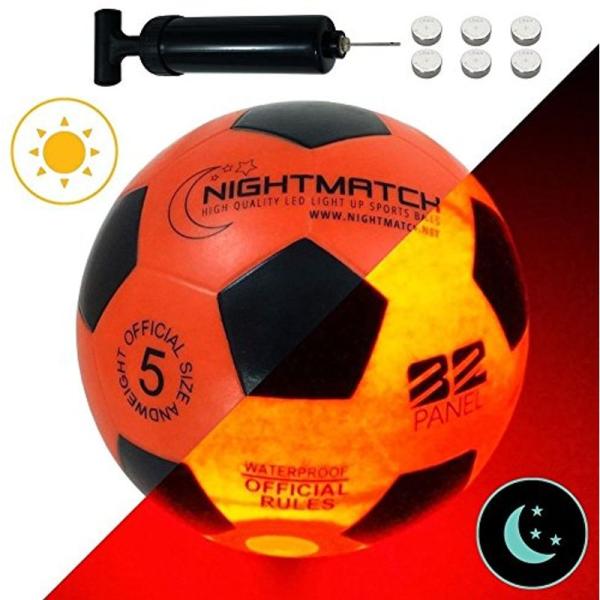 光るサッカーボール 5号球 選べる3カラー NIGHTMATCH ナイトマッチ LED ライトアップ...