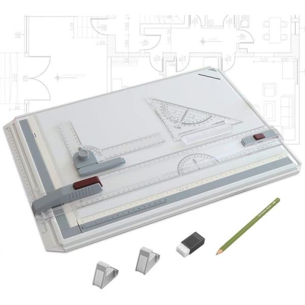iimono117 製図板 A3 サイズ 図面 建築 卓上製図板 製図用品 製図道具 定規付 イラス...