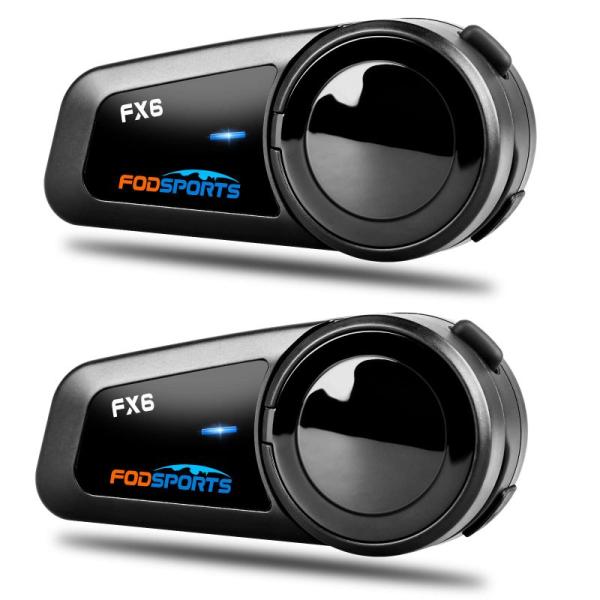 Fodsports バイク インカム FX6 6人同時通話 Bluetooth5.0通信自動復帰 F...