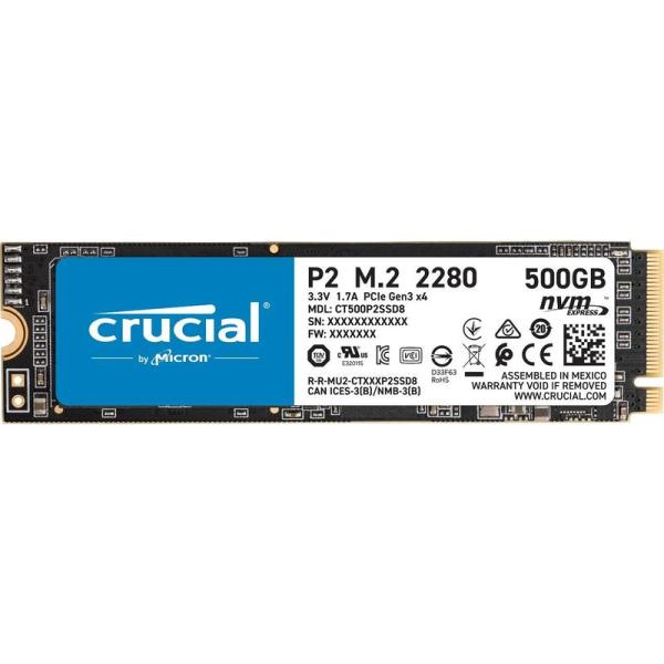 Crucial 3D NAND NVMe PCIe M.2 SSD Up to 2400MB/s -...