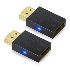 Furjosta 4K HDMI EDID エミュレータ パススルーアダプター カプラー HDMIダミープラグ コンピューターモニター/プロ
