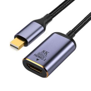 CY Mini DisplayPort - HDMIアダプター、Mini DP DisplayPort 1.4ソースオス-HDMI 2.0メ