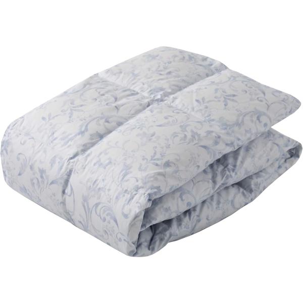 東京西川 ダウンケット (羽毛肌掛け布団) ブルー シングル フレンチホワイトダックダウン85% 日...