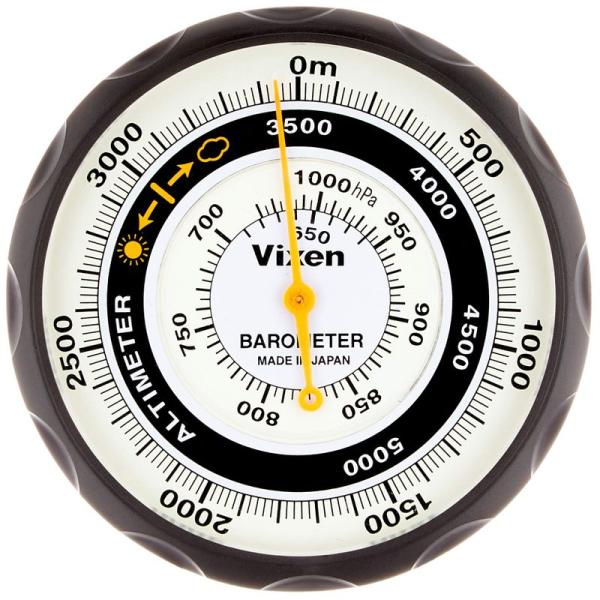 ビクセン 高度計 アナログ 気圧計 付き ブラック 46811