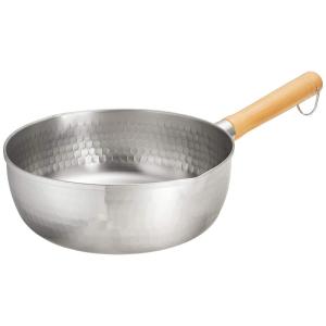 遠藤商事 業務用 雪平鍋 24cm 打出 (両口) 21-0ステンレス 日本製 AYK49024｜ズーキャスト4