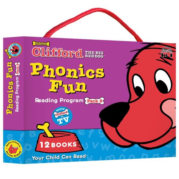 英語 絵本 Scholastic Clifford Phonics Fun 12冊 ボックスセット ...