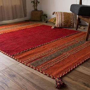 キリムラグ じゅうたん 絨毯 ラグ マット 幾何学 カーペット キリム柄