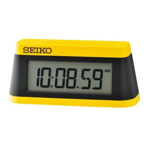 セイコークロック(Seiko Clock) 目覚まし時計 置き時計 デジタル スポーツタイマーデザイン 黄・一部黒 58×130×47mm