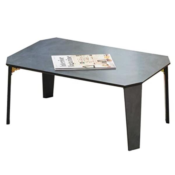 ドウシシャローテーブル 折りたたみテーブル センターテーブル グレー 幅75×奥行50×高さ32cm...
