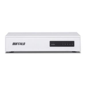 BUFFALO 10/100Mbps対応 金属筺体 電源内蔵 5ポート ホワイト スイッチングハブ LSW4-TX-5NS/WHD｜jiatentusa