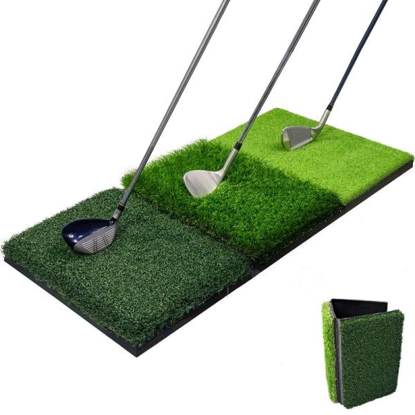 SAPLIZE セープライズゴルフ練習マット 3-in-1・折りたたみ式 76*38cm・大きい テ...