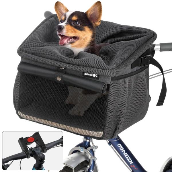 Pecute ペット自転車バッグ 猫 犬自転車かご 前かご 猫 犬 キャリー リュック ペットキャリ...