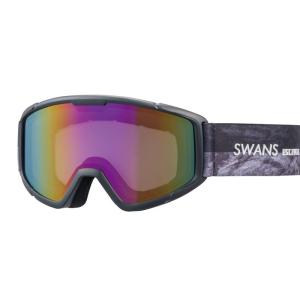 SWANS (スワンズ) 子供用 スノーゴーグル 140-MDH SMBK レッドミラー×グレイ スキー スノーボード 紫外線99.9%カッ｜jiatentusa